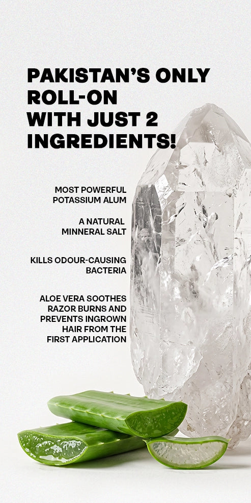 Alum Infused Crystal Roll-On Stick - Aloevera