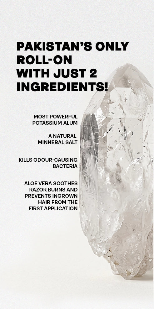 Alum Infused Crystal Roll-On Stick - Natural