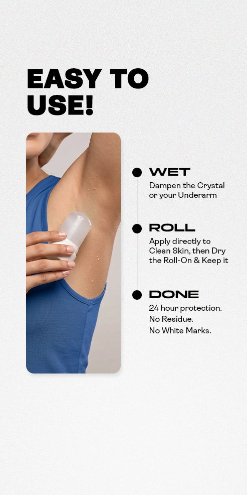 Alum Infused Crystal Roll-On Stick - Natural