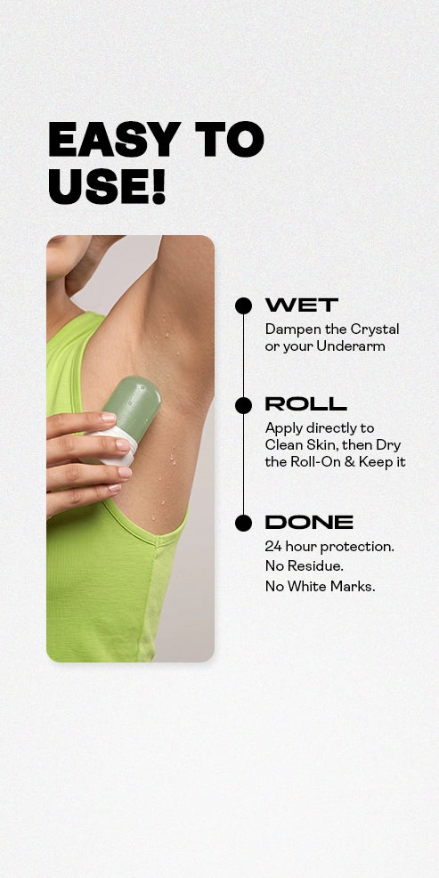 Alum Infused Crystal Roll-On Stick - Aloevera