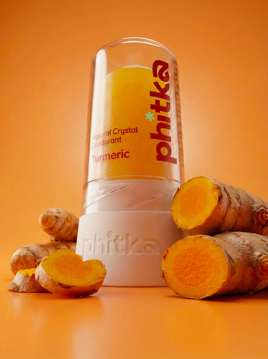 Alum Infused Crystal Roll-On Stick - Turmeric